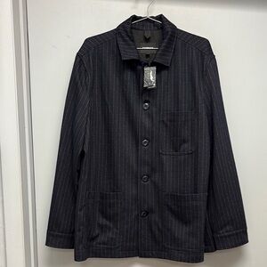 NEW Express Men’s Wool Pinstriped Overshirt / Sports Jacket XL